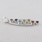 Multi Gemstone Pendant-925 Sterling Silver