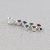 Multi Gemstone 925 Silver pendant