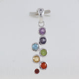 Multi Gemstone 925 Silver pendant