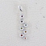 Multi Gemstone 925 Silver pendant