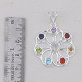925 Sterling Silver Multi Stone Pendants