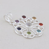 925 Sterling Silver Multi Stone Pendants