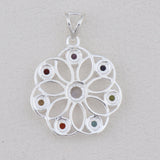 925 Sterling Silver Multi Stone Pendants