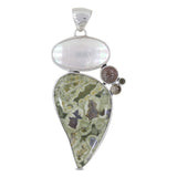 Rainforest Jasper Silver Pendant