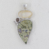 Rainforest Jasper Silver Pendant