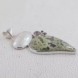 Rainforest Jasper Silver Pendant