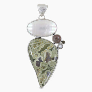 925 Silver Rainforest Jasper Pendants