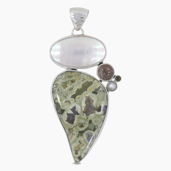 925 Silver Rainforest Jasper Pendants