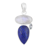 925 Silver Rainbow Moonstone Pendant