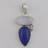 Rainbow Moonstone 925 Sterling Silver Pendant