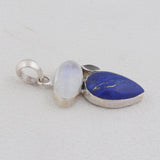 Rainbow Moonstone 925 Sterling Silver Pendant