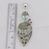 Rain Forest Jasper Silver Pendant