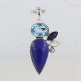 Natural Lapis Lazuli With Multistone Pendant