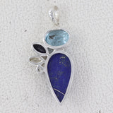 Natural Lapis Lazuli With Multistone Pendant