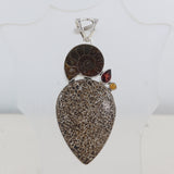 Natural Utha Agate Gemstone 925 Silver Pendant