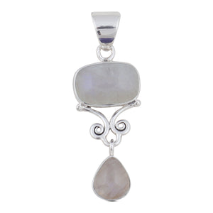 925 Silver Rainbow Moonstone Pendants