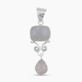 925 Silver Rainbow Moonstone Pendants