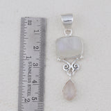 925 Silver Rainbow Moonstone Pendant