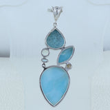 925 Sterling Silver Larimar Pendant