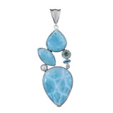 925 Sterling Silver Larimar Pendant