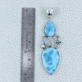 925 Sterling Silver Larimar Pendant