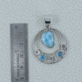 925 Starling Silver Larimar Pendant