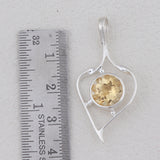 925 Sterling Silver Citrine Pendant