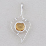 925 Sterling Silver Citrine Pendant