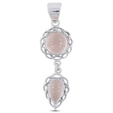 Rose Quartz Silver Pendant