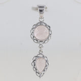 Rose Quartz Silver Pendant