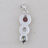 Three Stone Spectrolite Gemstone Pendant