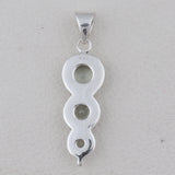 Three Stone Spectrolite Gemstone Pendant