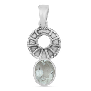Rainbow Moonstone Silver Pendant
