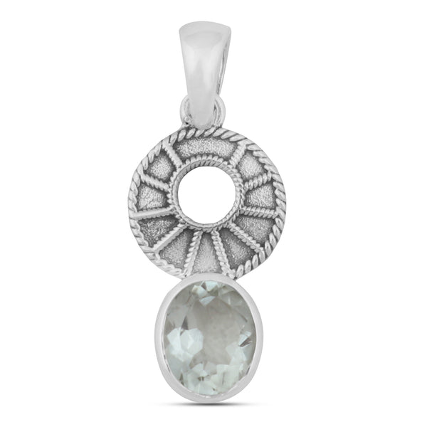 Rainbow Moonstone Silver Pendant