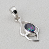 Ruby Gemstone Silver Pendant