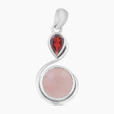 925 Sterling Silver Rose Quartz Pendants