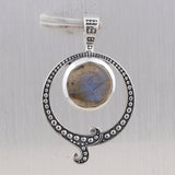 Natural Meteorite 925 Sterling Silver Pendant