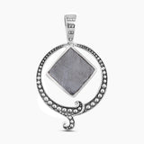 925 Sterling Silver Natural Meteorite Pendant