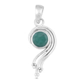 Natural Larimar Gemstone Designer Silver Pendant