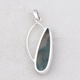Moss Agate Silver Pendants
