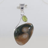 Ocean Jasper With Idocrase Gemstone Pendant