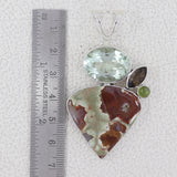 Green Amethyst Silver Pendant