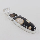 925 Silver Peanut Wood Jasper Pendant