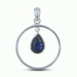 925 Sterling Silver Spectrolite Pendant