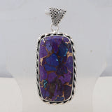 Purple Turquoise Silver Pendant