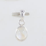 Rainbow Moonstone 925 Sterling Silver Pendant