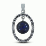 925 Sterling Silver Spectrolite Pendant