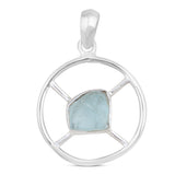 Apatite Gemstone Pendant in 925 Sterling Silver