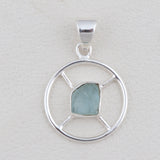 Apatite Gemstone Pendant in 925 Sterling Silver