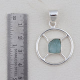 Apatite Gemstone Pendant in 925 Sterling Silver